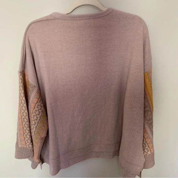 Women's Easel Pastel/ Purple Oversized Split Side Sweater Balloon Knit Small - Picture 5 of 7